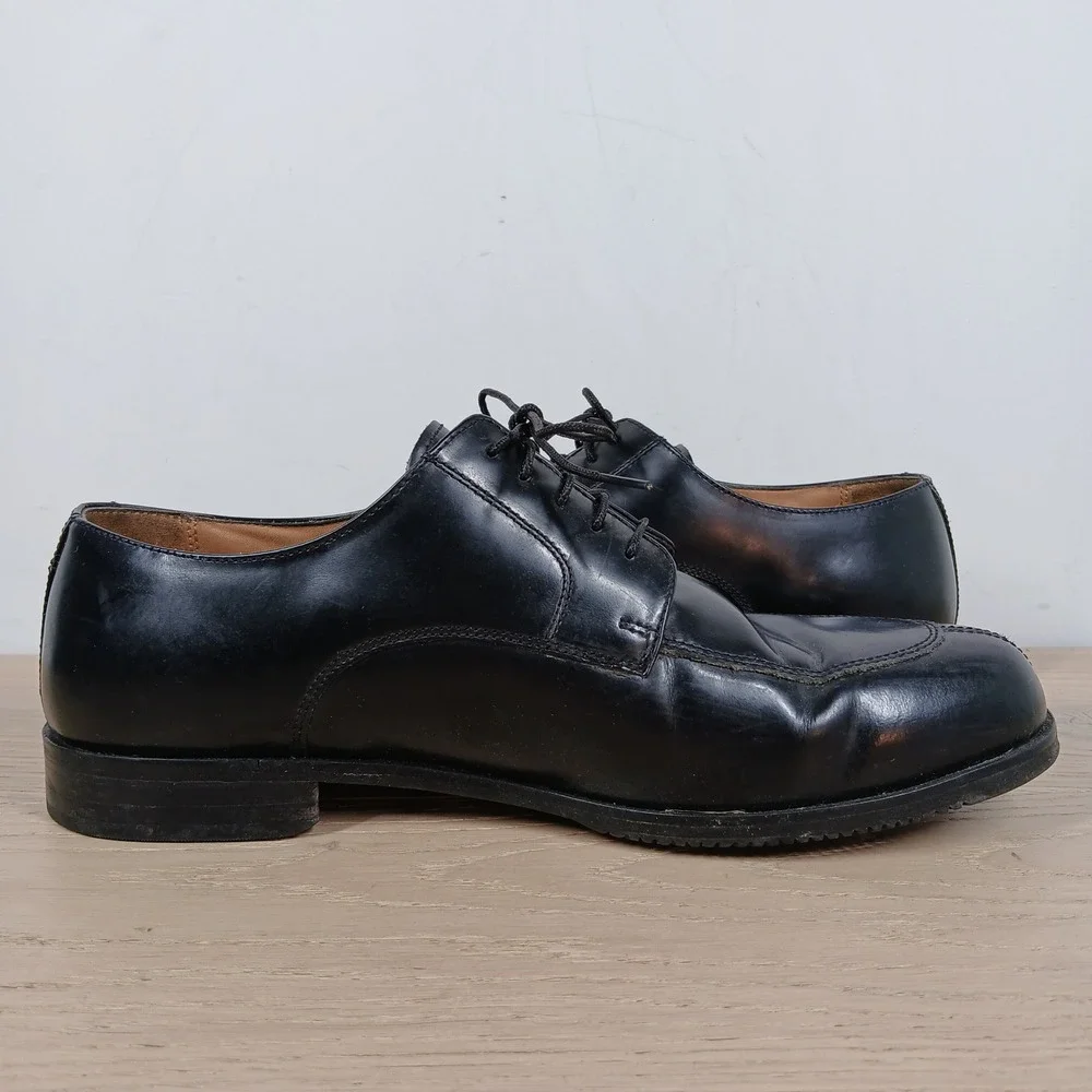 David Taylor Oxfords Mens 10D Black Leather Classic Dark Academia Preppy